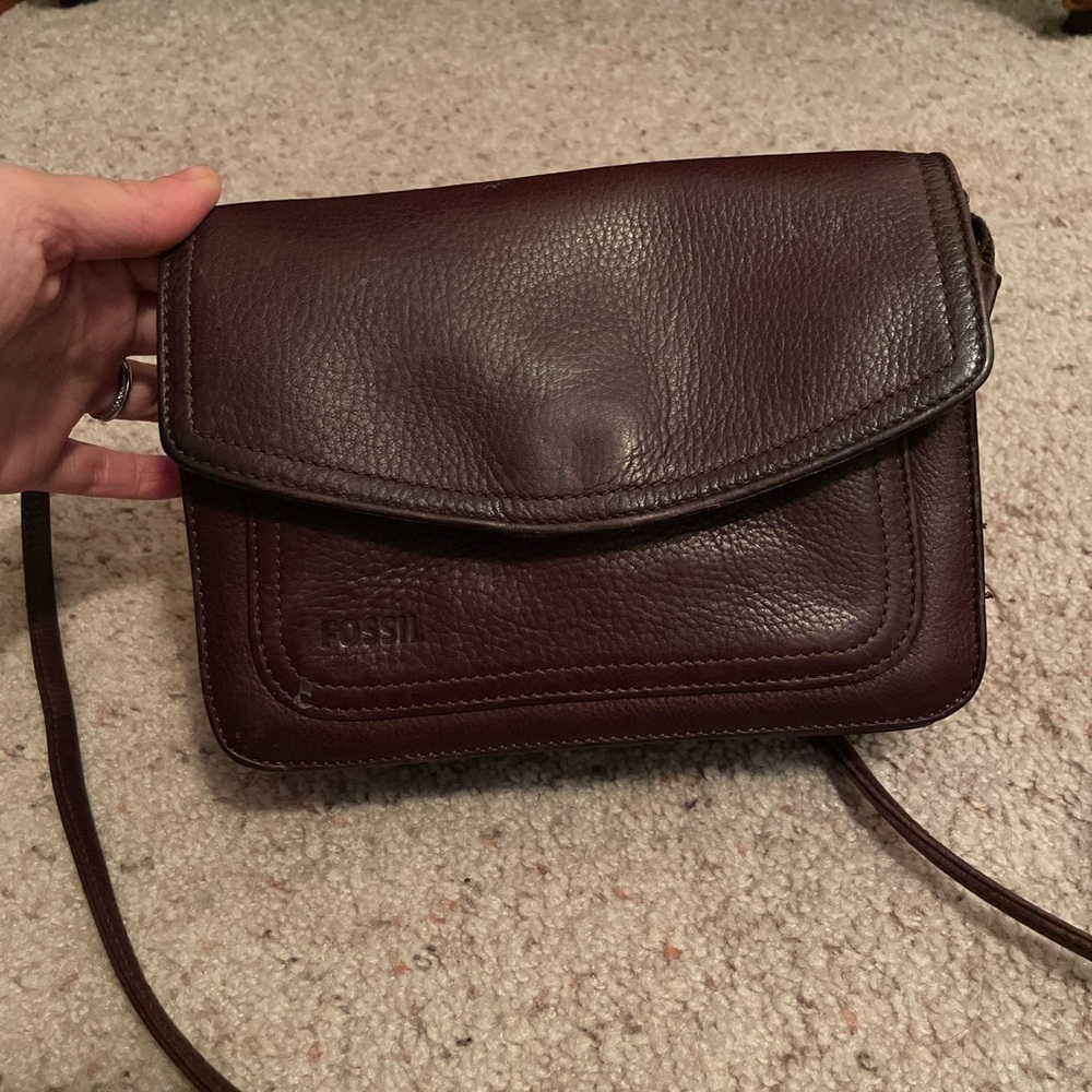 Vintage Fossil Crossbody - Leather
